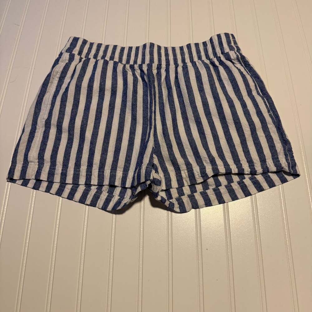 Old Navy High-Waisted Striped Linen-Blend Shorts